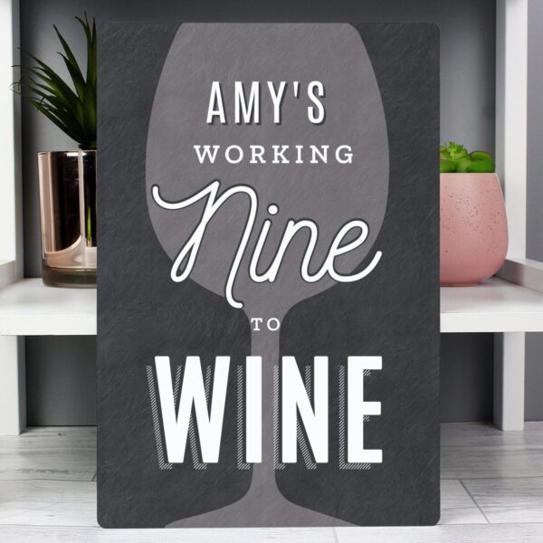 Personalised Working Nine to Wine Metal Sign: 1 - Signs & Plaques By Gift Moments