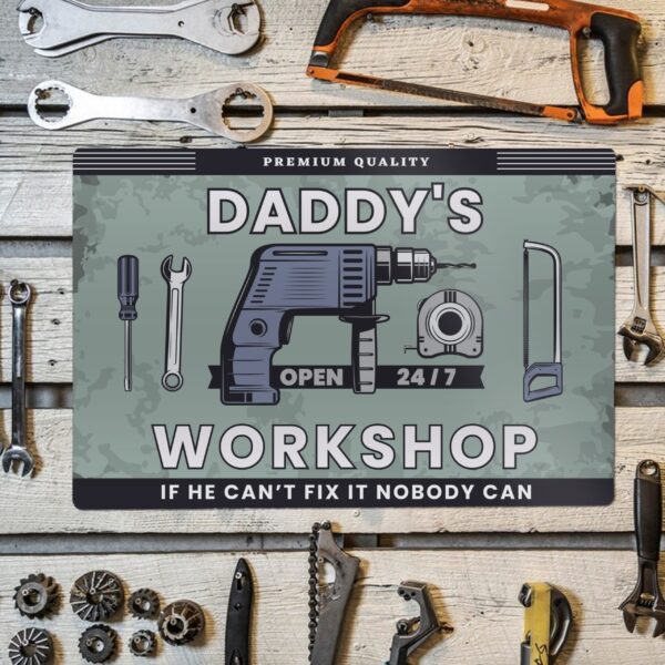 Personalised Workshop Metal Sign: 2 - Signs & Plaques By Gift Moments