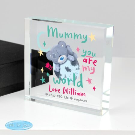 Personalised You Are My World Me To You Crystal Token: 2 - Crystal Tokens