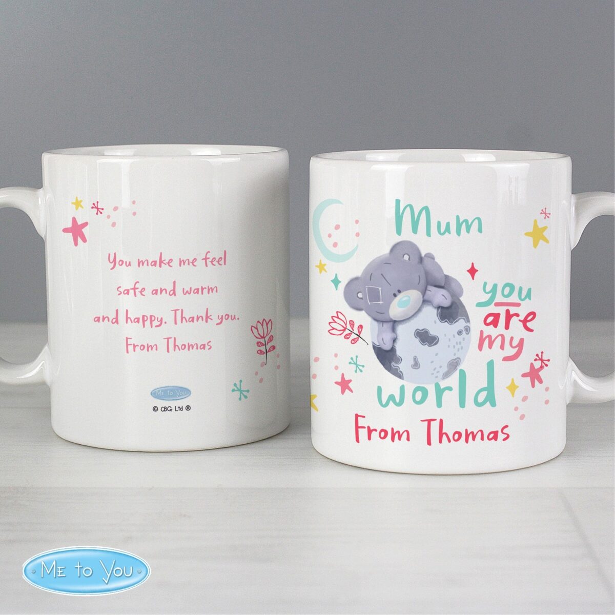Personalised You Are My World Me To You Mug: 5 - Mugs