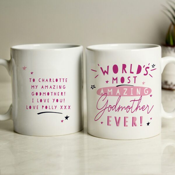 Personalised World’s Most Amazing Godmother Mug: 2 - Mugs By Gift Moments