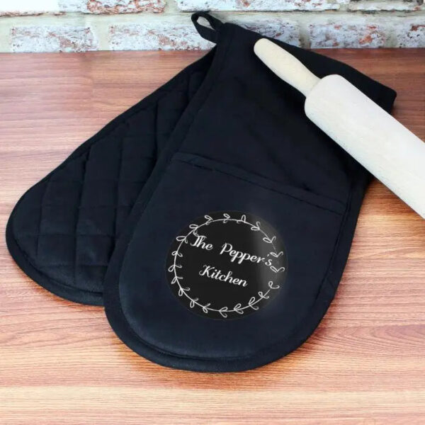 Personalised Wreath Oven Gloves: 2 - Oven Gloves By Gift Moments