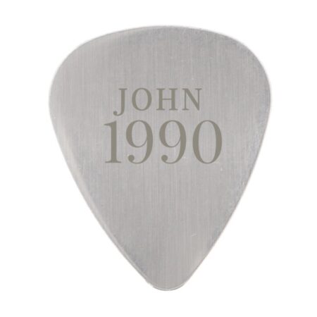 Personalised Year Silver Plectrum: 3 - Accessories By Gift Moments