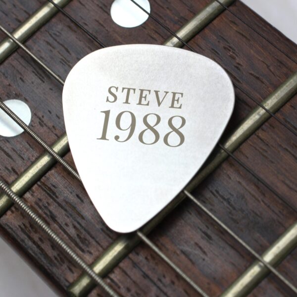Personalised Year Silver Plectrum: 1 - Accessories By Gift Moments