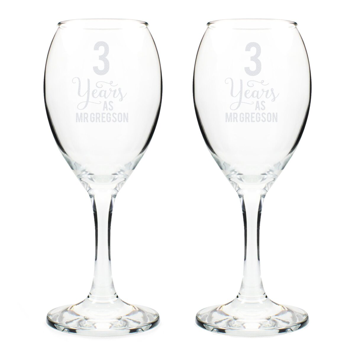 Personalised Years As... Wine Glass Set: 6 - Wine Glasses By Gift Moments