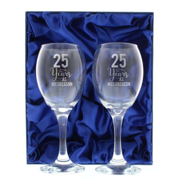 Personalised Years As... Wine Glass Set: 2 - Wine Glasses By Gift Moments