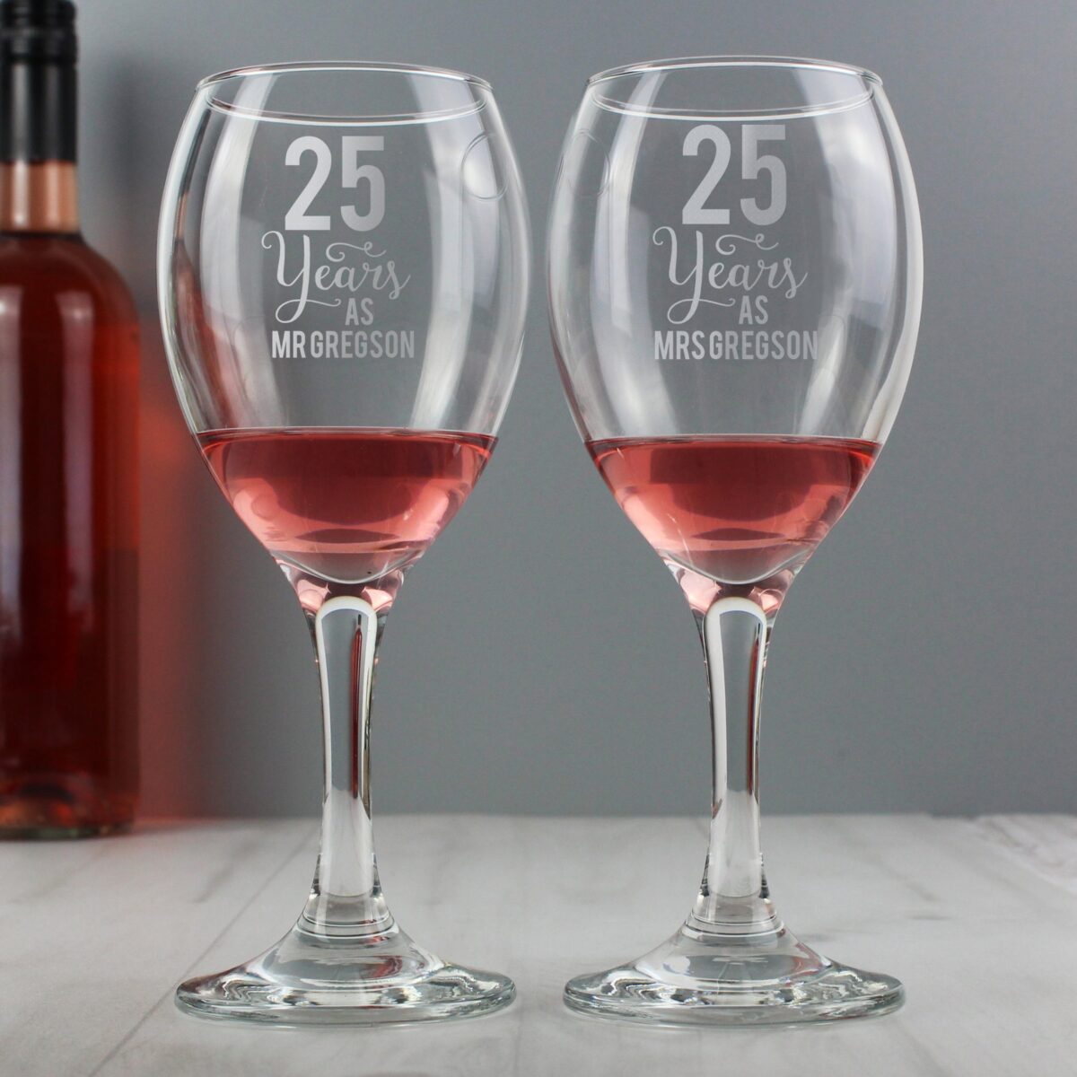 Personalised Years As... Wine Glass Set: 5 - Wine Glasses By Gift Moments