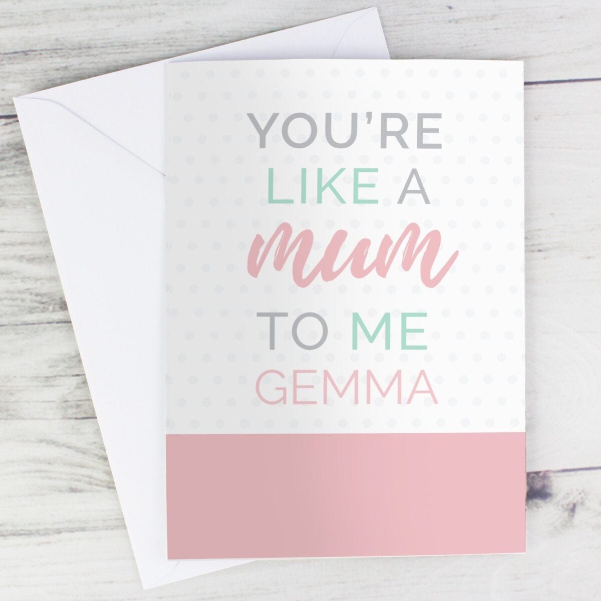 Personalised youre like mum me card