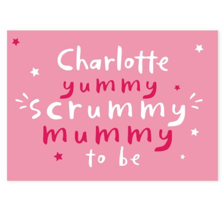 Personalised Yummy Scrummy Mummy To Be Card: 2 - Greeting Cards By Gift Moments