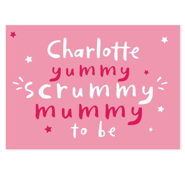 Personalised Yummy Scrummy Mummy To Be Card: 2 - Greeting Cards By Gift Moments