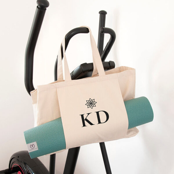 Personalized Organic Yoga Tote Bags: 2 - Natural - Bags By Gift Moments