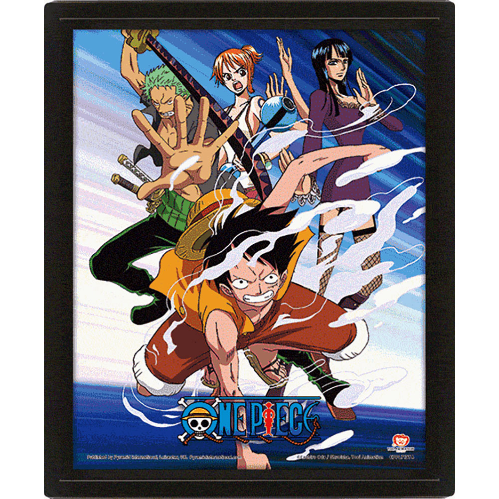 Piece framed assault 3d picture