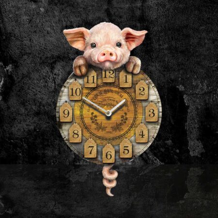 Piggin tickin pig pendulum clock