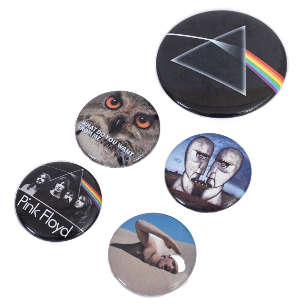 Pink floyd classic button badge set