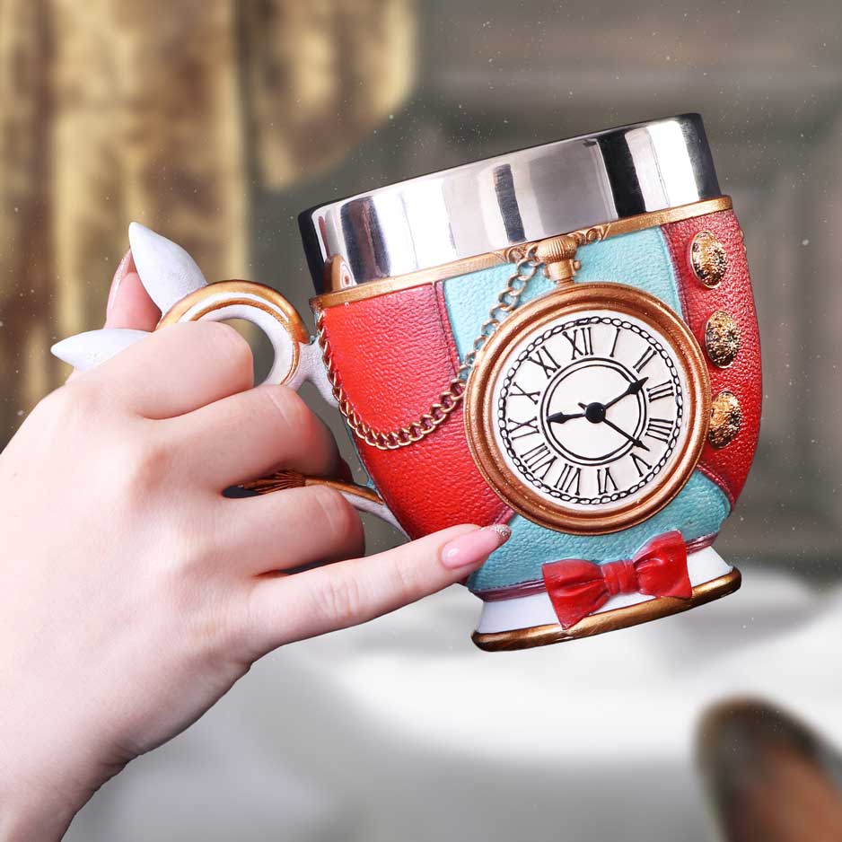 Pinkys up white rabbit cup 11cm