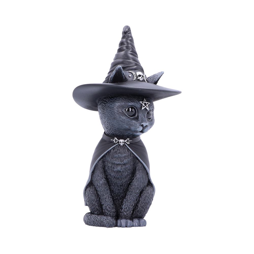 Purrah witches hat occult cat figurine