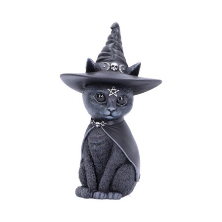 Purrah witches hat occult cat figurine