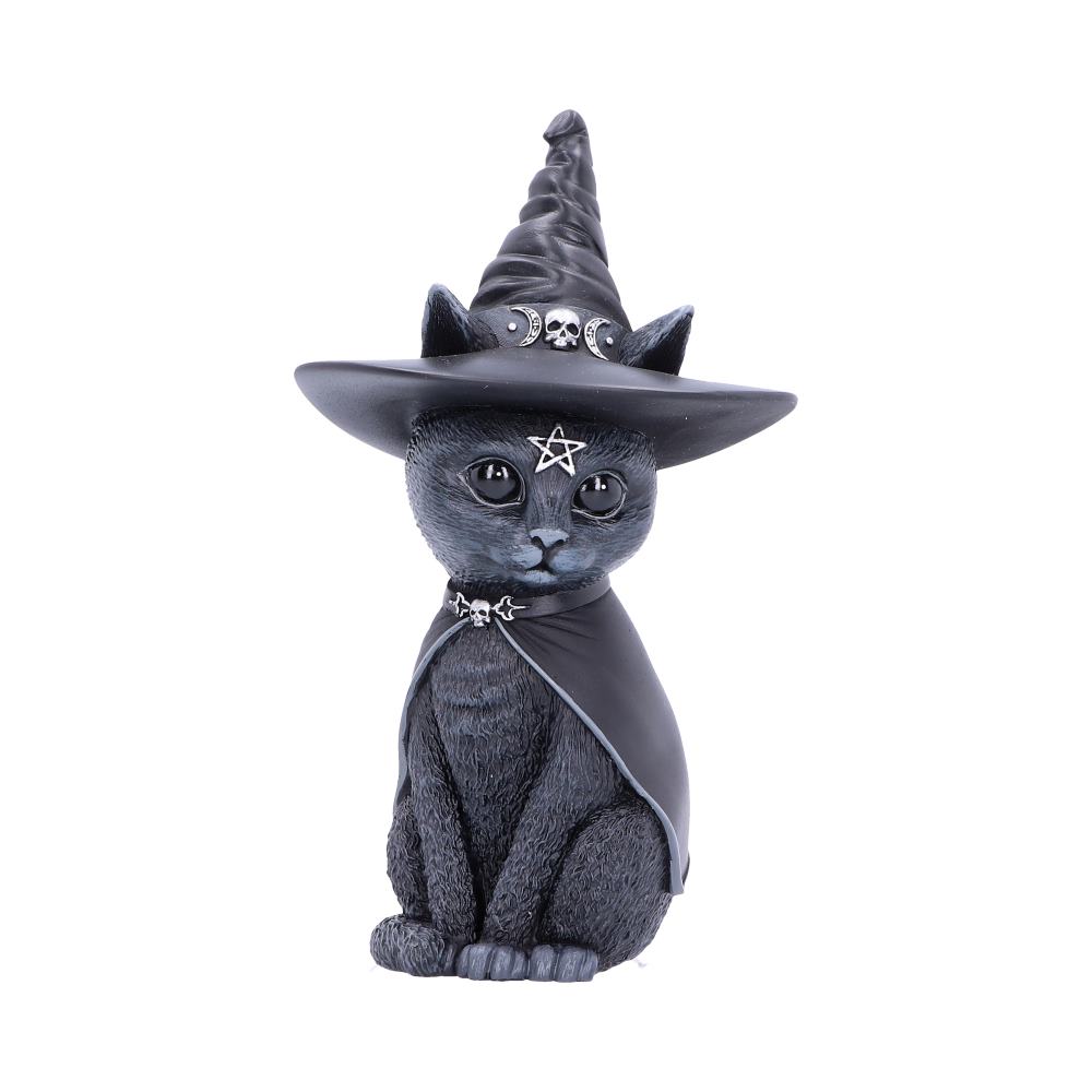 Purrah witches hat occult cat figurine