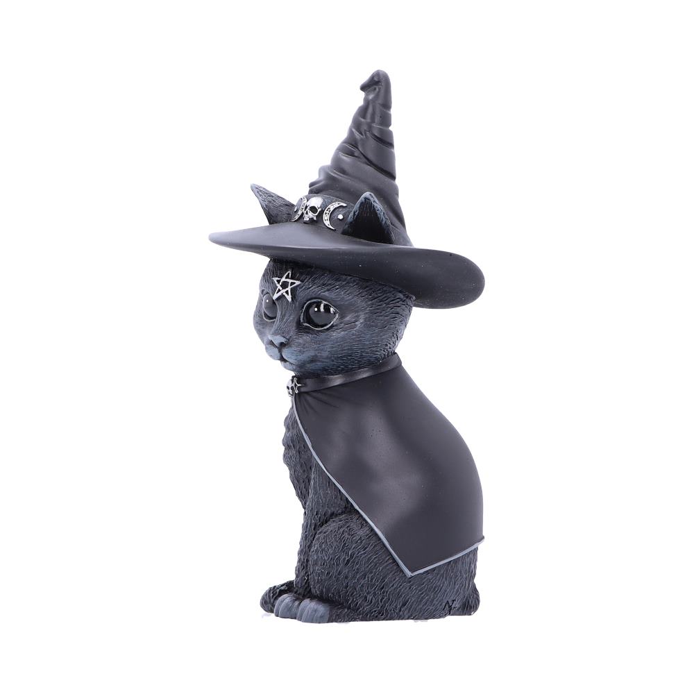 Purrah witches hat occult cat figurine