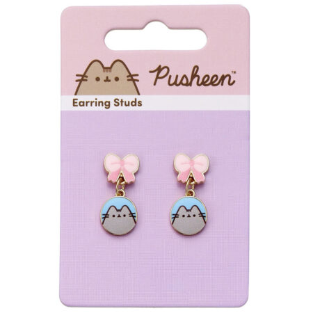Pusheen Gold Plated Bow Drop Earrings: 3 - Jewellery By Pusheen