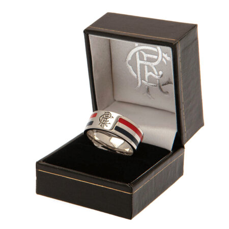 Rangers FC Colour Stripe Ring Large: 3 - Jewellery By Rangers