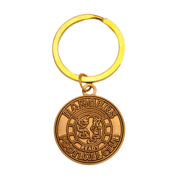 Rangers FC Antique Gold Ready Crest Keyring: 1 - Keyrings By Rangers