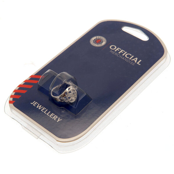 Rangers FC Silver Plated Crest Ring Large: 2 - Jewellery By Rangers
