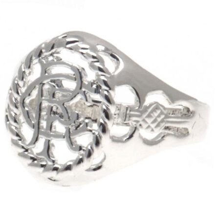 Rangers FC Silver Plated Crest Ring Medium: 1 - Jewellery By Rangers