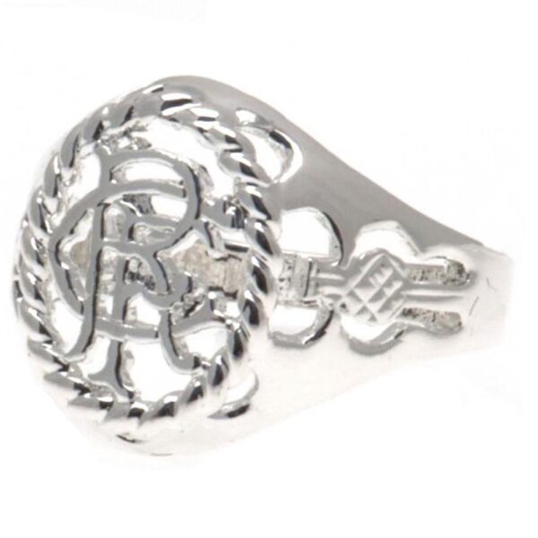 Rangers FC Silver Plated Crest Ring Medium: 1 - Jewellery By Rangers
