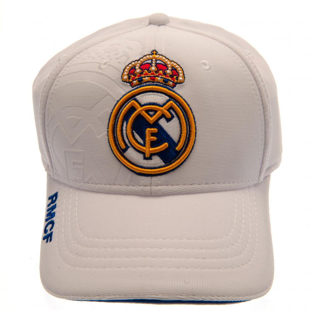 Real madrid white debossed cap