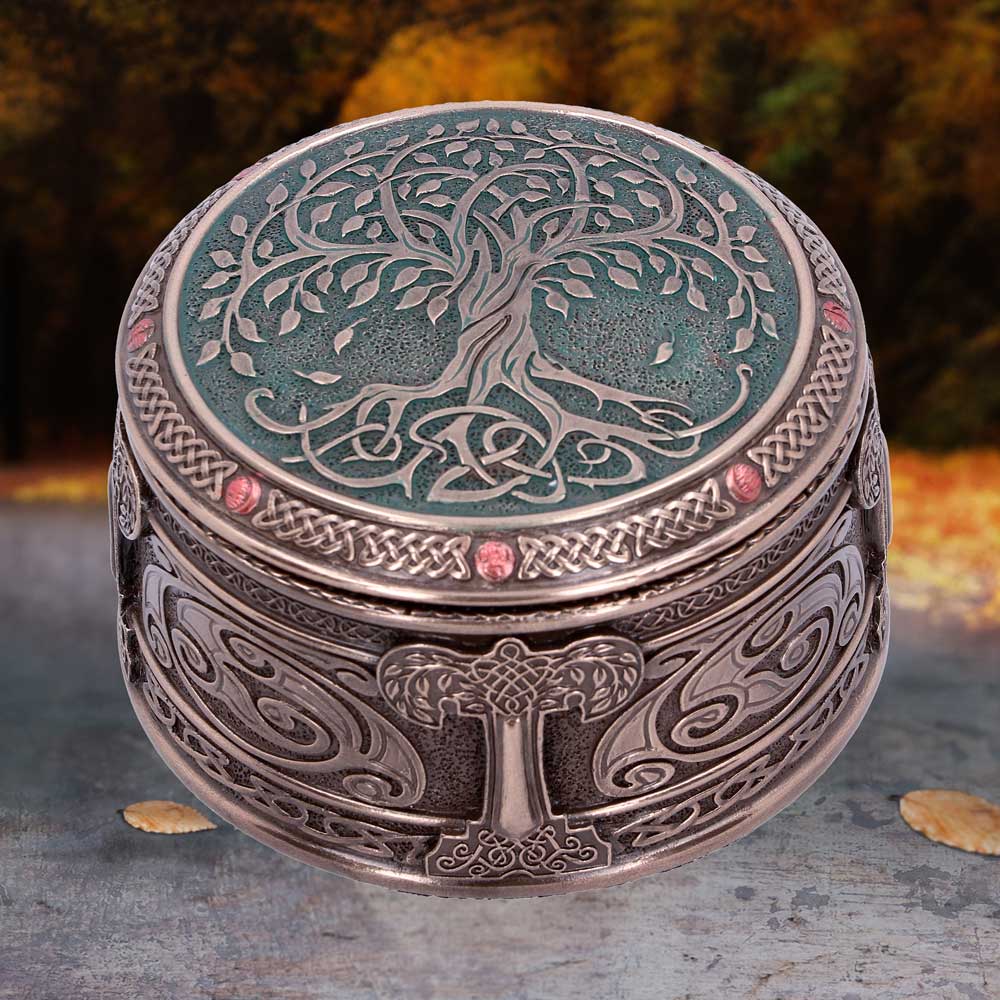Round Tree of Life Celtic Trinket Box: 1 - Boxes By Gift Moments