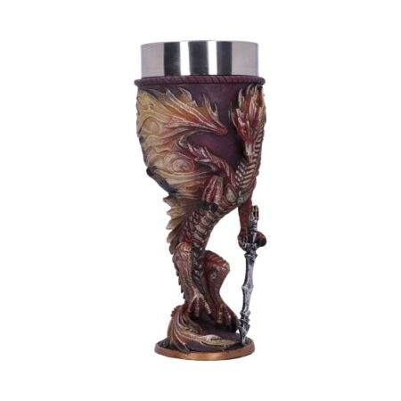 Ruth Thompson Flame Blade Red Fire Dragon Goblet Glass: 4 - Goblets & Chalices By Gift Moments