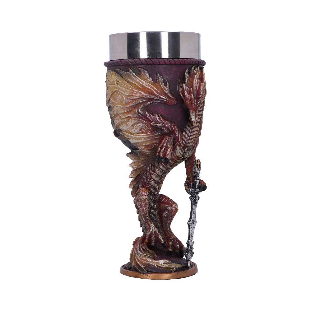 Ruth Thompson Flame Blade Red Fire Dragon Goblet Glass: 4 - Goblets & Chalices By Gift Moments