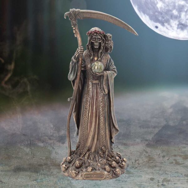 Santa Muerte Reaper Finished in Bronze 29cm: 1 - Figurines Medium (15-29cm) By Gift Moments