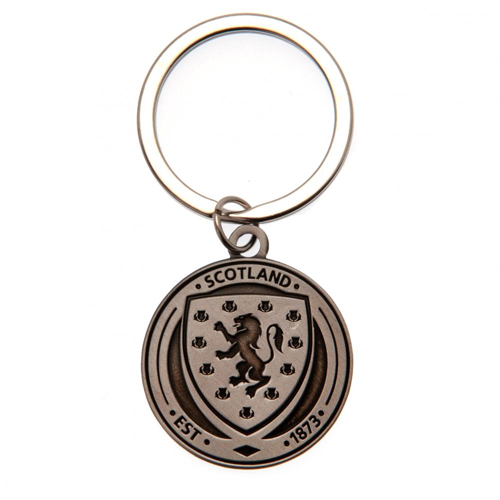 Scottish FA Antique Silver Crest Keyring: 1 - Keyrings By Scotland