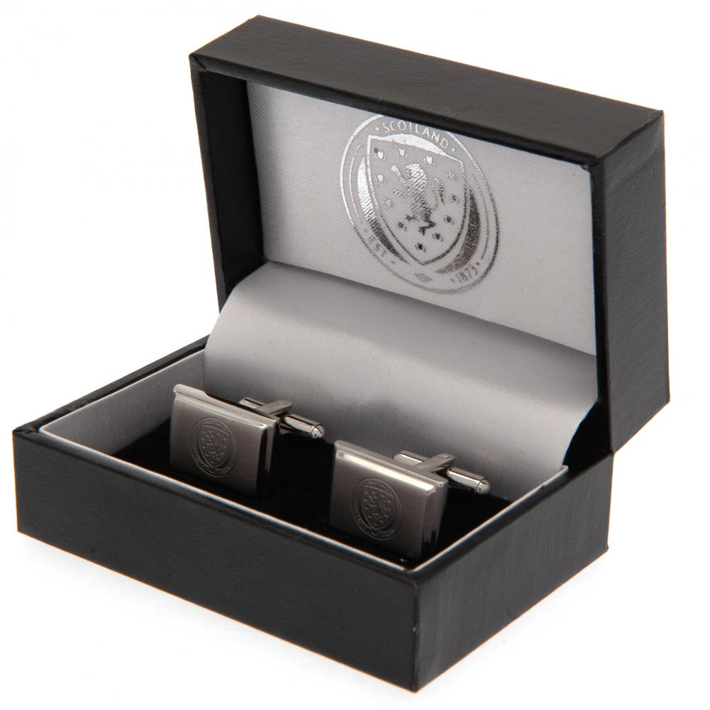 Scottish FA Stainless Steel Cufflinks: 1 - Cufflinks & Tie Slides By Scotland