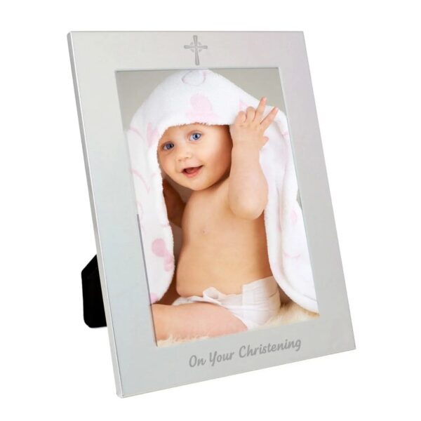 Silver 5x7 Christening Photo Frame: 2 - Photo Frames By Gift Moments