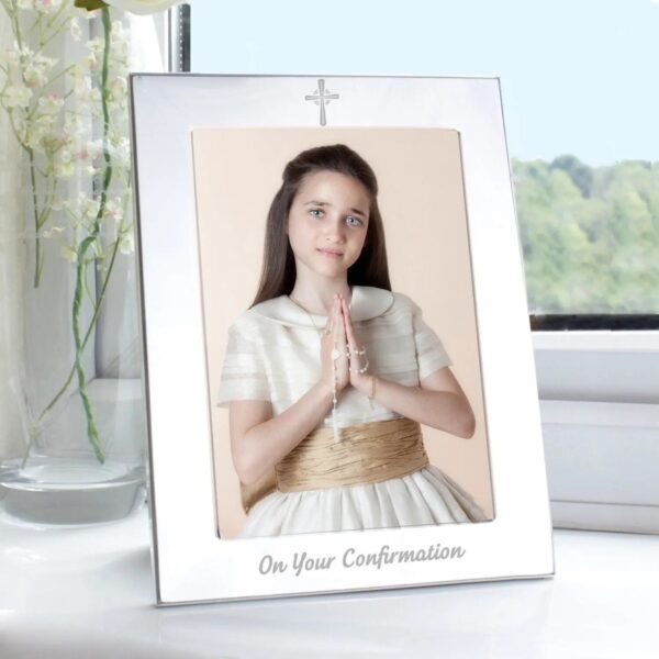 Silver 5x7 Confirmation Photo Frame: 1 - Photo Frames By Gift Moments
