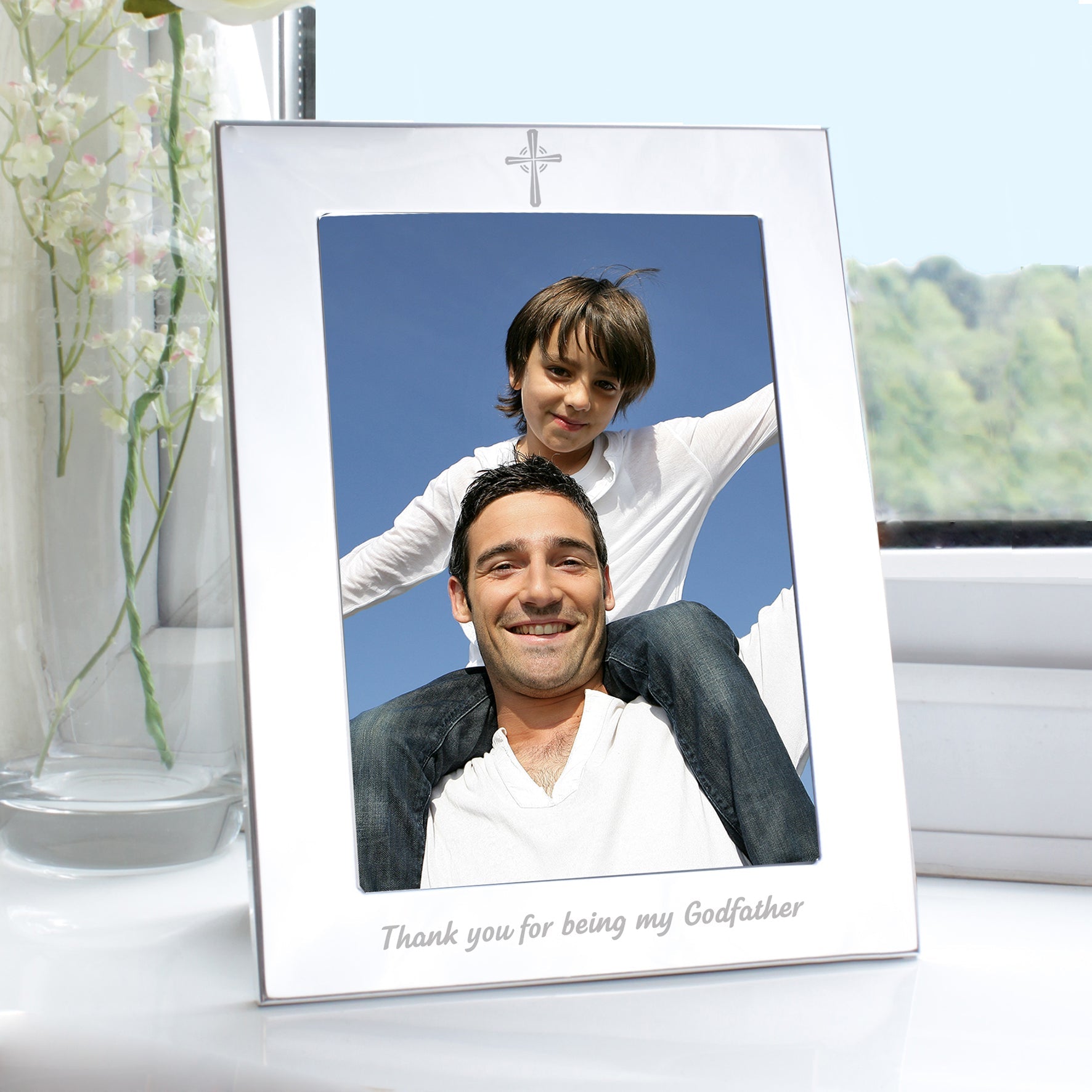 Silver 5x7 Godfather Photo Frame: 1 - Photo Frames By Gift Moments
