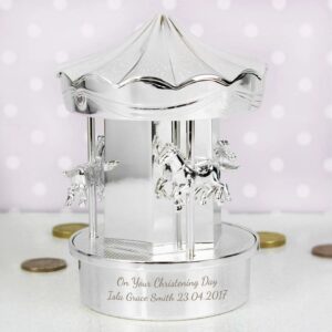 Personalised Carousel Money Box: 3 - Money Boxes By Gift Moments