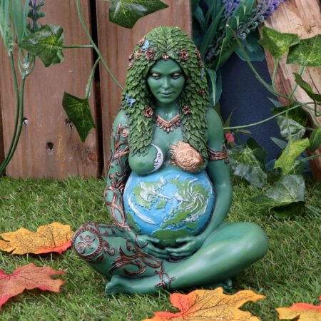Small ethereal mother earth gaia art statue painted figurine