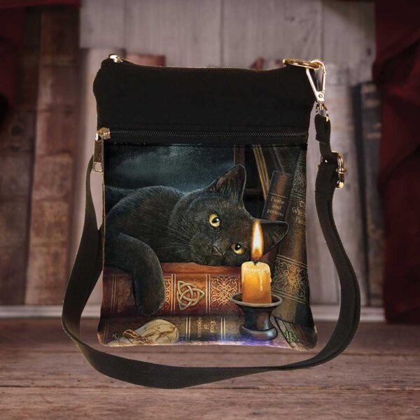 Small The Witching Hour Fantasy Witch Cat Shoulder Bag by Lisa Parker: 1 - Bags By Lisa Parker