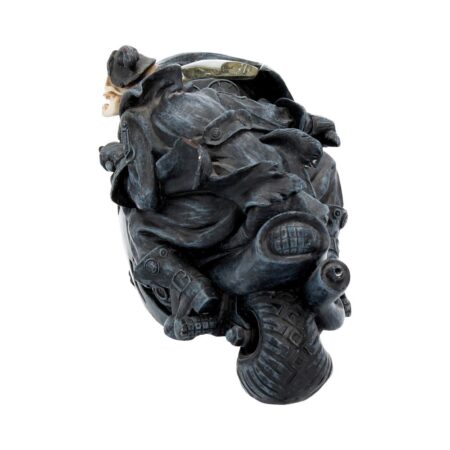 Speed freak skeleton motorbike figurine 19 5cm