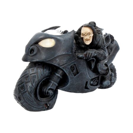 Speed freak skeleton motorbike figurine 19 5cm
