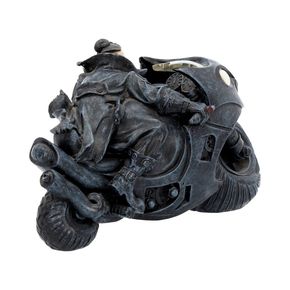 Speed freak skeleton motorbike figurine 19 5cm