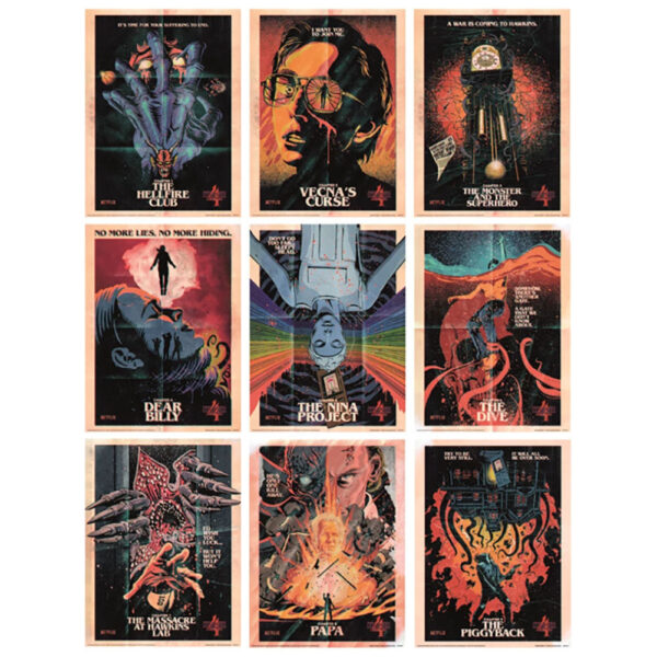 Stranger Things 4 Set of 9 Collector Prints: 1 - Wall Art By Stranger Things