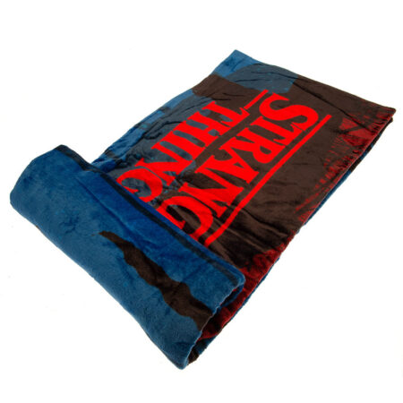 Stranger things premium fleece blanket upside down
