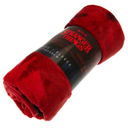 Stranger things premium fleece blanket upside down