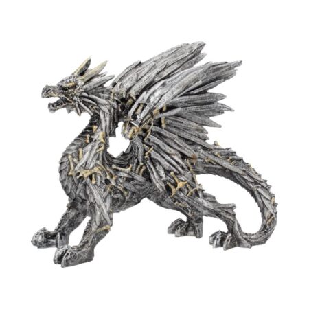 Swordwing Silver Dragon Sword Blade Figurine: 2 - Figures & Collectables By Gift Moments