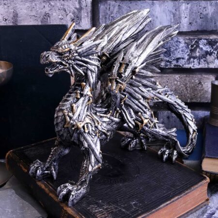 Swordwing Silver Dragon Sword Blade Figurine: 1 - Figures & Collectables By Gift Moments